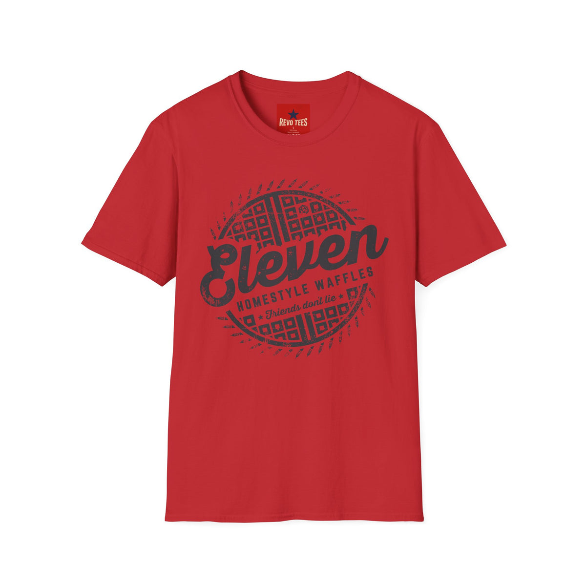 Revotees Eleven Waffles Graphic Retro Breakfast Cafe T-Shirt - alternate view 9