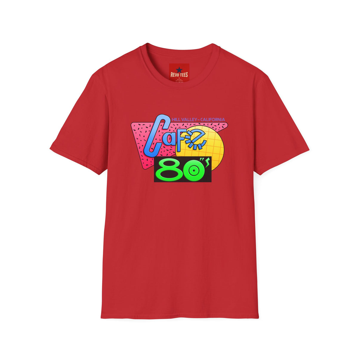 Revotees Retro 80s Cafe Vintage Memphis Style Neon Graphic T-Shirt - alternate view 11