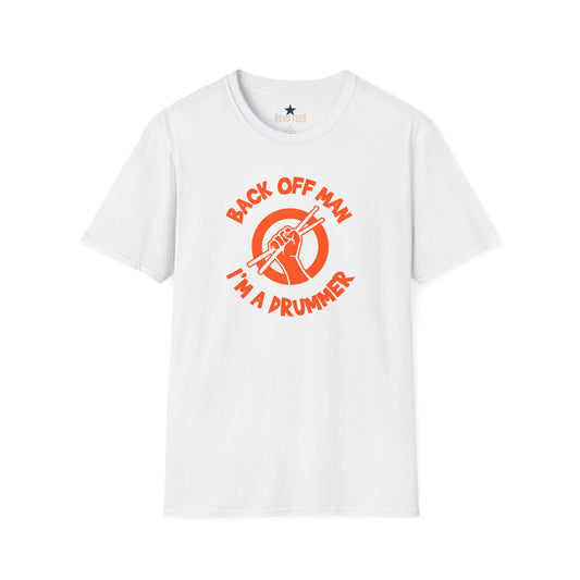 Revotees Back Off Im a Drummer Softstyle T-Shirt - alternate view 2