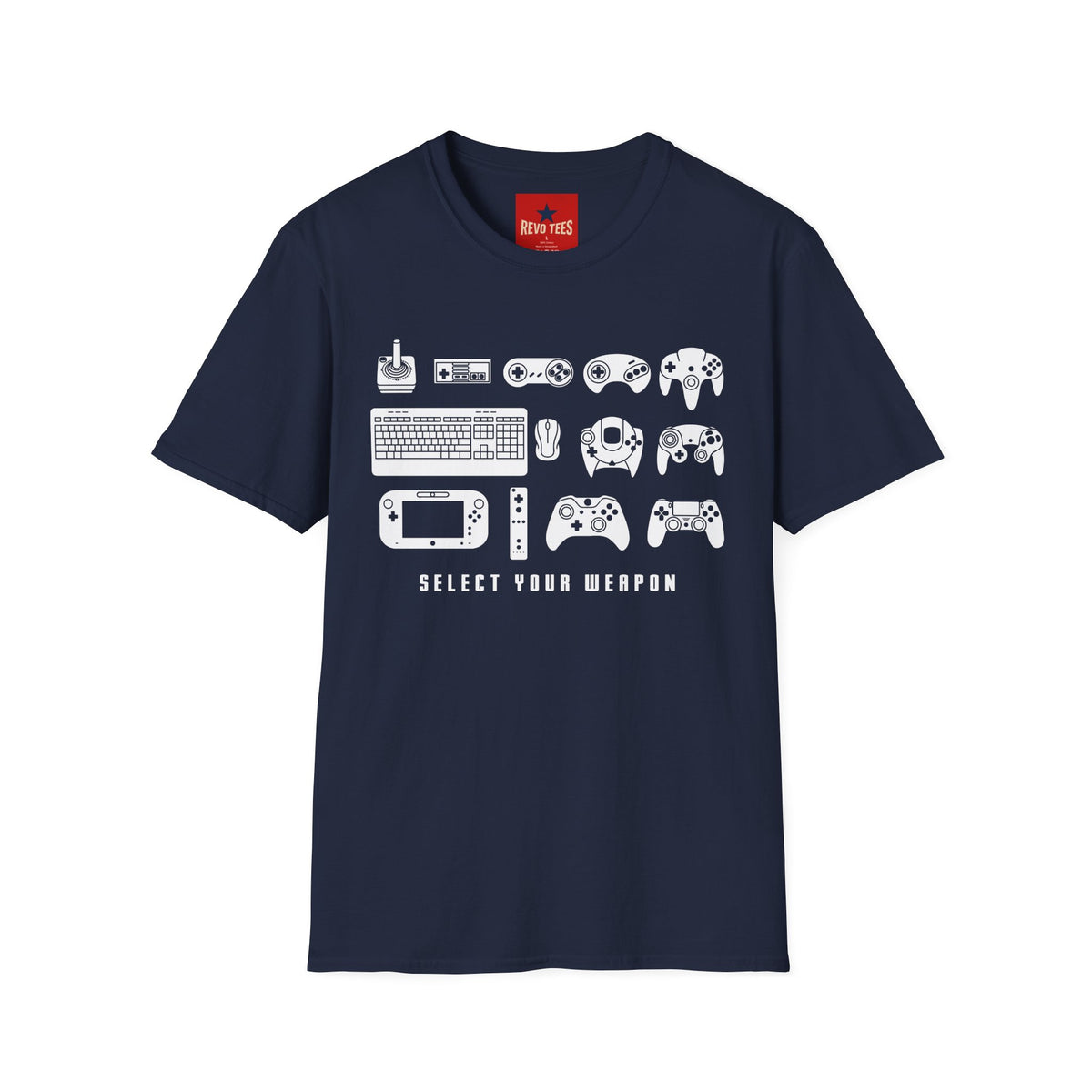 Revotees Gaming Controllers Select Your Weapon Retro Console Gamer T-Shirt - alternate view 9