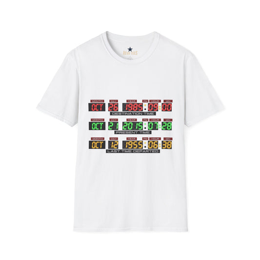 Revotees Back to the Future Time Display Graphic Oct 26 1985 Oct 21 2015 T-Shirt - alternate view 2