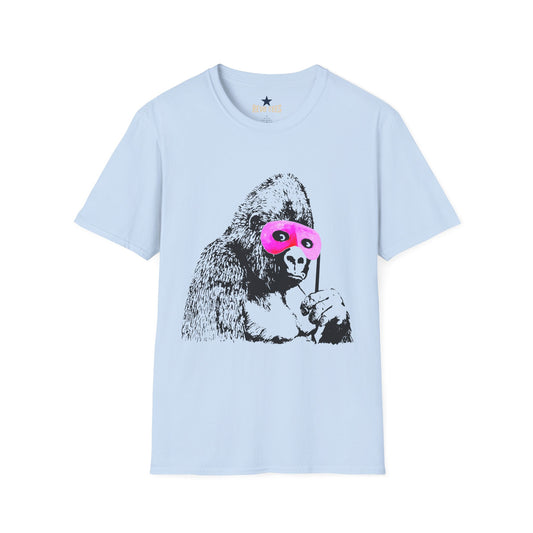Revotees Banksy Gorilla with Pink Sleep Mask T-Shirt - alternate view 2