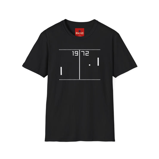 1972 Retro Pong T-Shirt — Vintage Arcade Video Game Tee