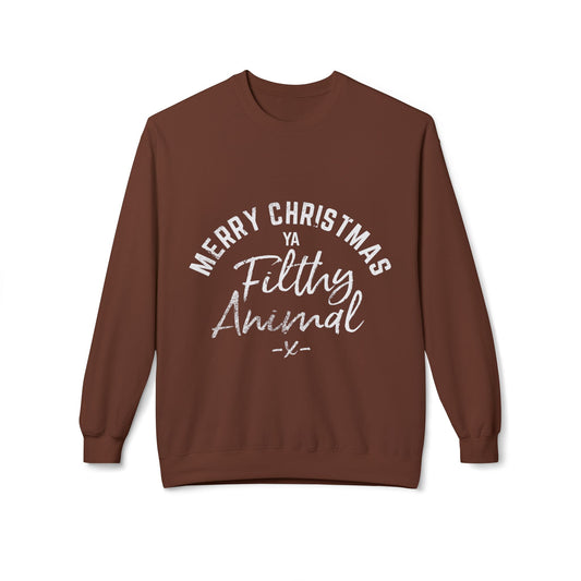 Merry Christmas Ya Filthy Animal Crewneck Sweatshirt