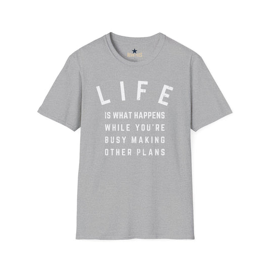 Revotees Life Is What Happens Unisex Softstyle T-Shirt - alternate view 2