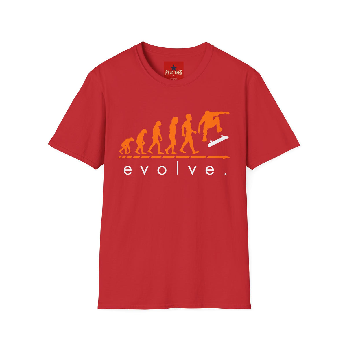 Revotees Skateboard Evolution Evolve Graphic for Skateboarders T-Shirt - alternate view 9