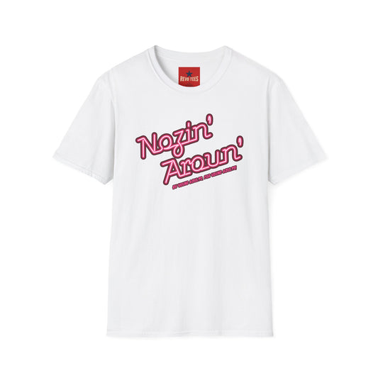 Revotees Nozin Aroun Retro Pink Script Casual T-Shirt - alternate view 2