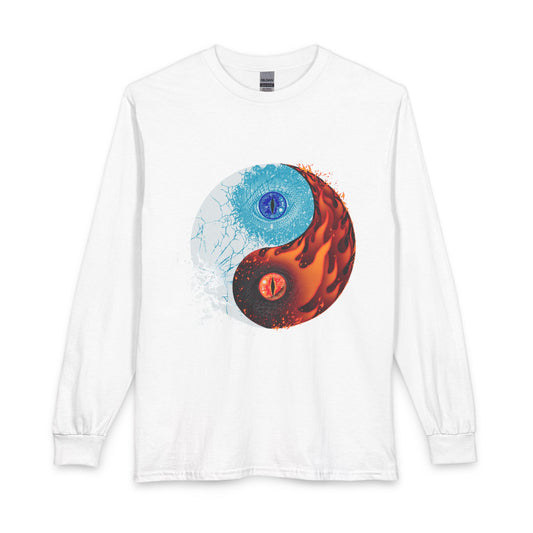 Revotees Fire and Ice Yin Yang Long-Sleeve T-Shirt - alternate view 2