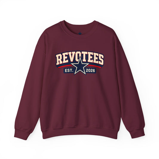 Revotees Varsity Crewneck Sweatshirt College Star Design Est. 2026