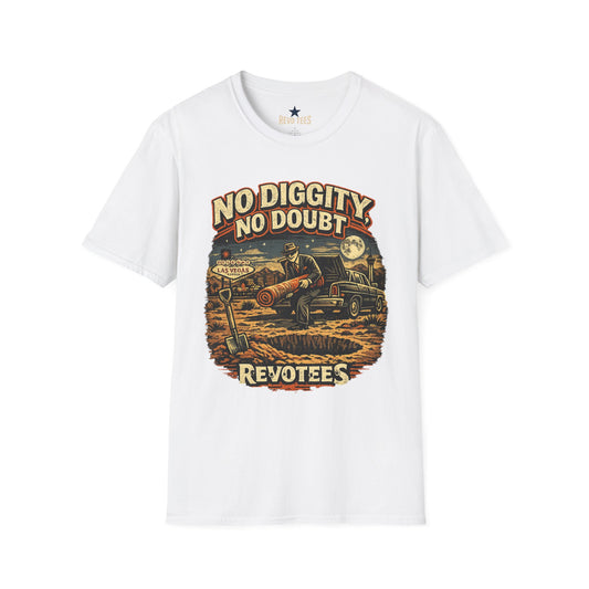 REVOTEES No Diggity No Doubt Retro Graphic Tee — Vintage Vegas Nightshirt Design