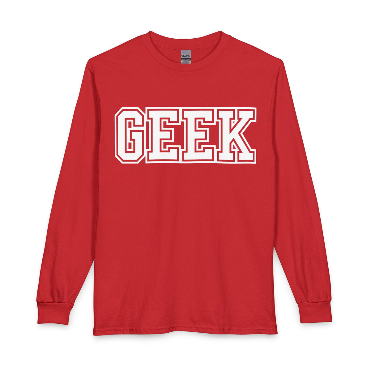 Revotees Geek Long-Sleeve Retro Collegiate Graphic T-Shirt - alternate view 10