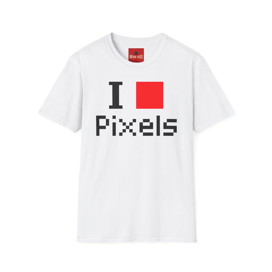 Revotees Pixels Lover I Red Square Pixels Retro Gamer T-Shirt - alternate view 2