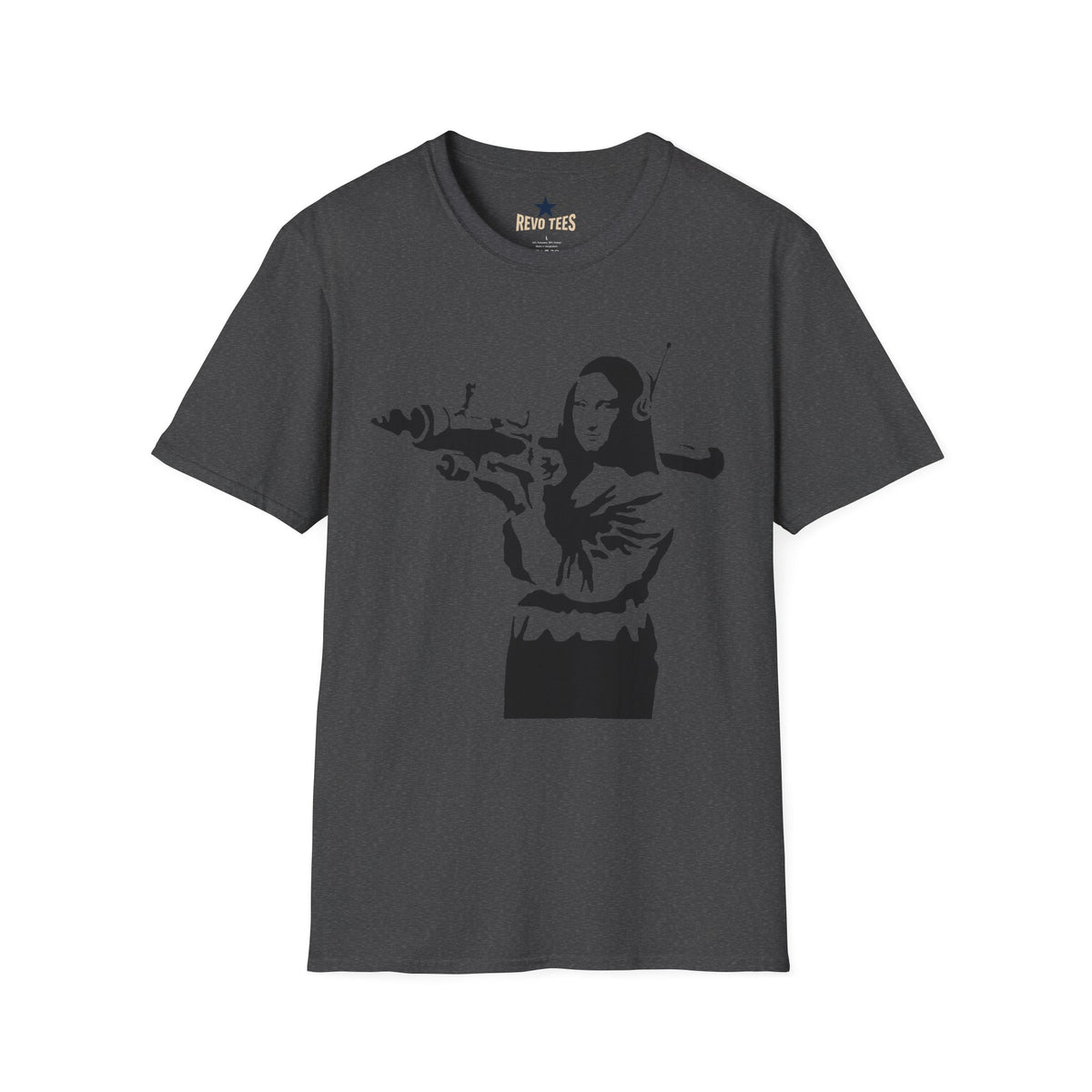 Revotees Banksy Mona Lisa Spray Paint Street Art Parody T-Shirt - alternate view 6