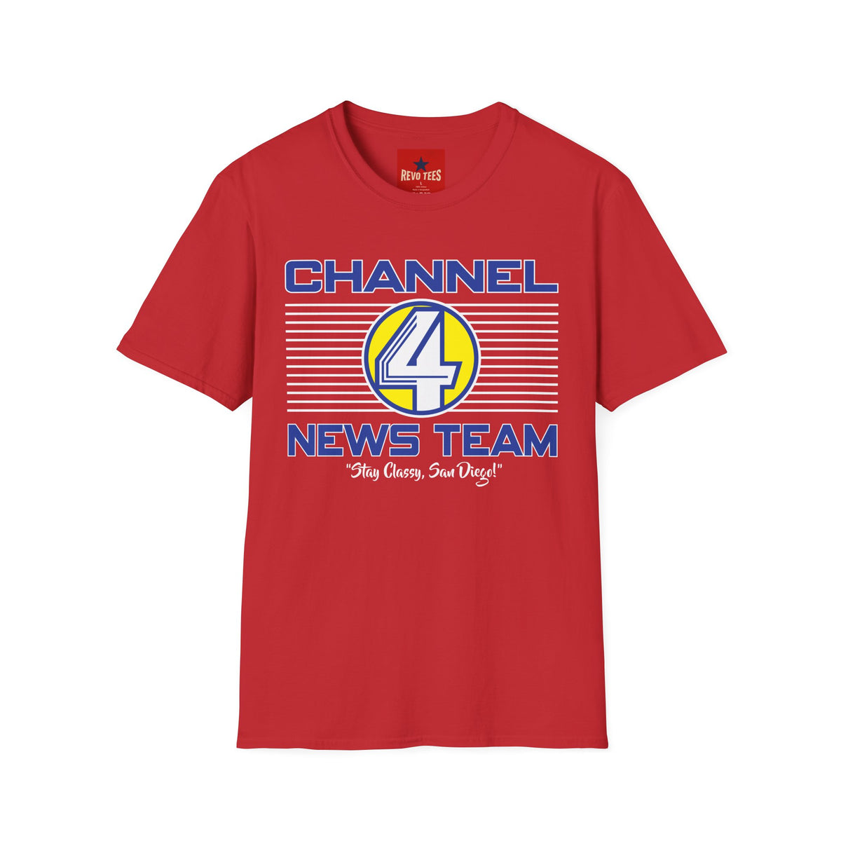 Revotees Channel 4 News Team Retro Broadcast Graphic T-Shirt - alternate view 9