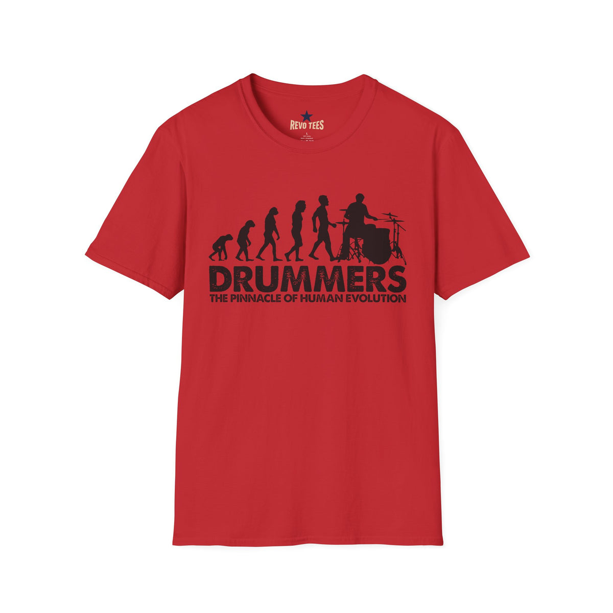 Revotees Evolution of Drummers Unisex Softstyle T-Shirt - alternate view 8