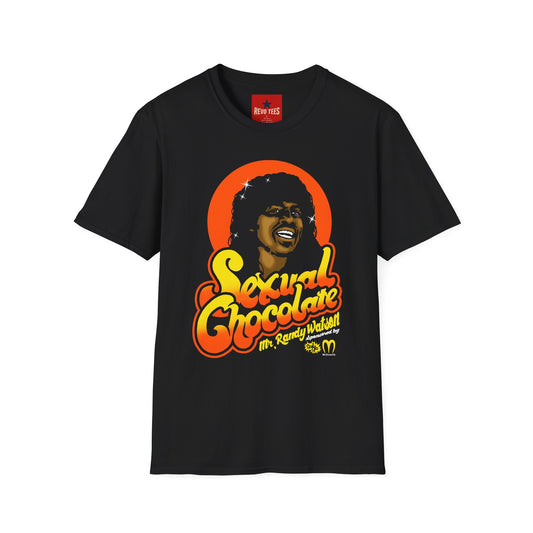 Retro 'Sexual Chocolate' Graphic T-Shirt — 70s Funk Band Tribute Tee