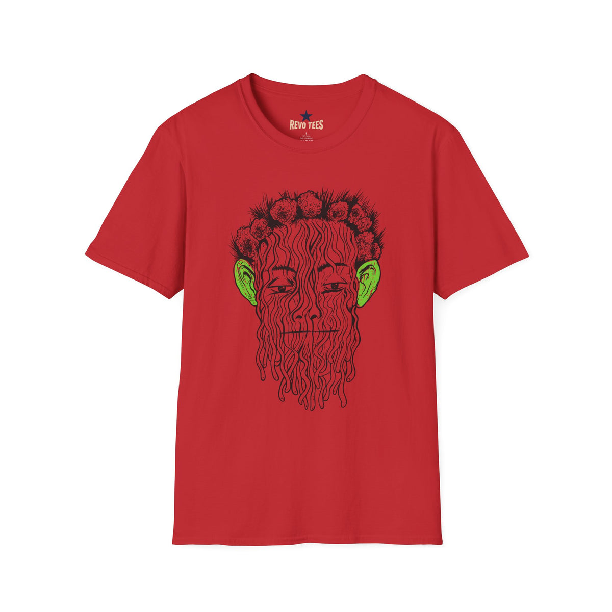 Woodland Face Carcosa Green Eared Spaghetti Monster Tee