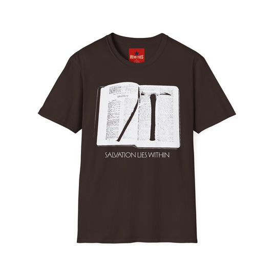 Salvation Lies Within T-Shirt — Vintage Open Bible Graphic Tee