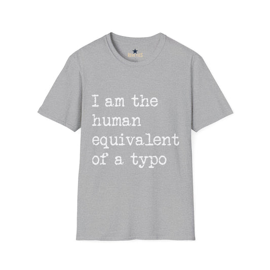 Revotees I Am the Human Equivalent of a Typo Unisex Softstyle T-Shirt - alternate view 2