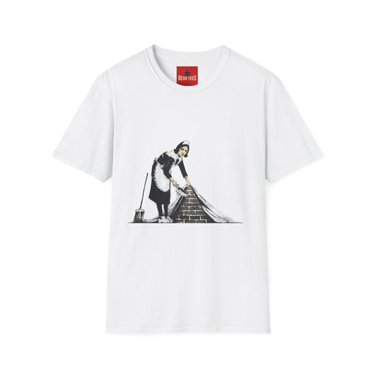Banksy's Maid Street Art T-Shirt — Banksy-Inspired Housecleaning Graphic Tee