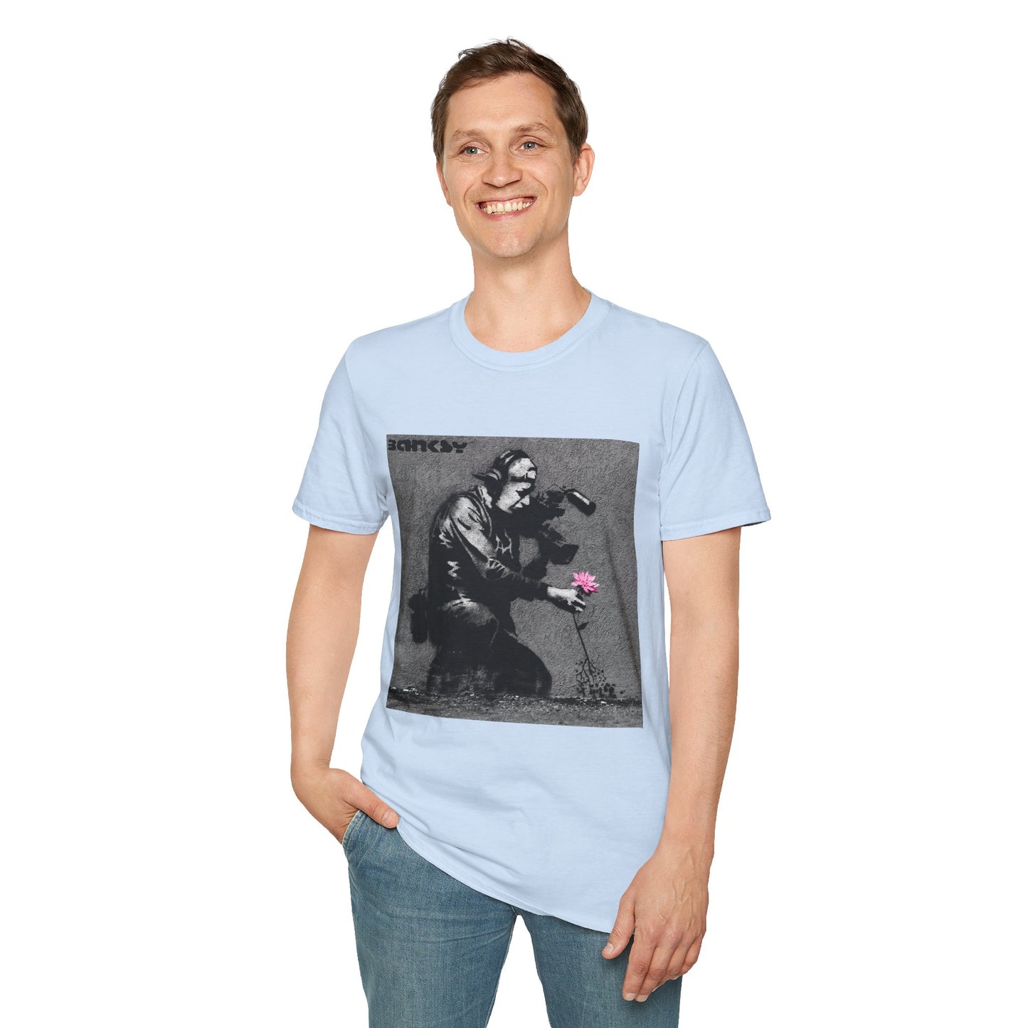 Banksy Flower Thrower T-Shirt — Urban Street Art Graphic Tee