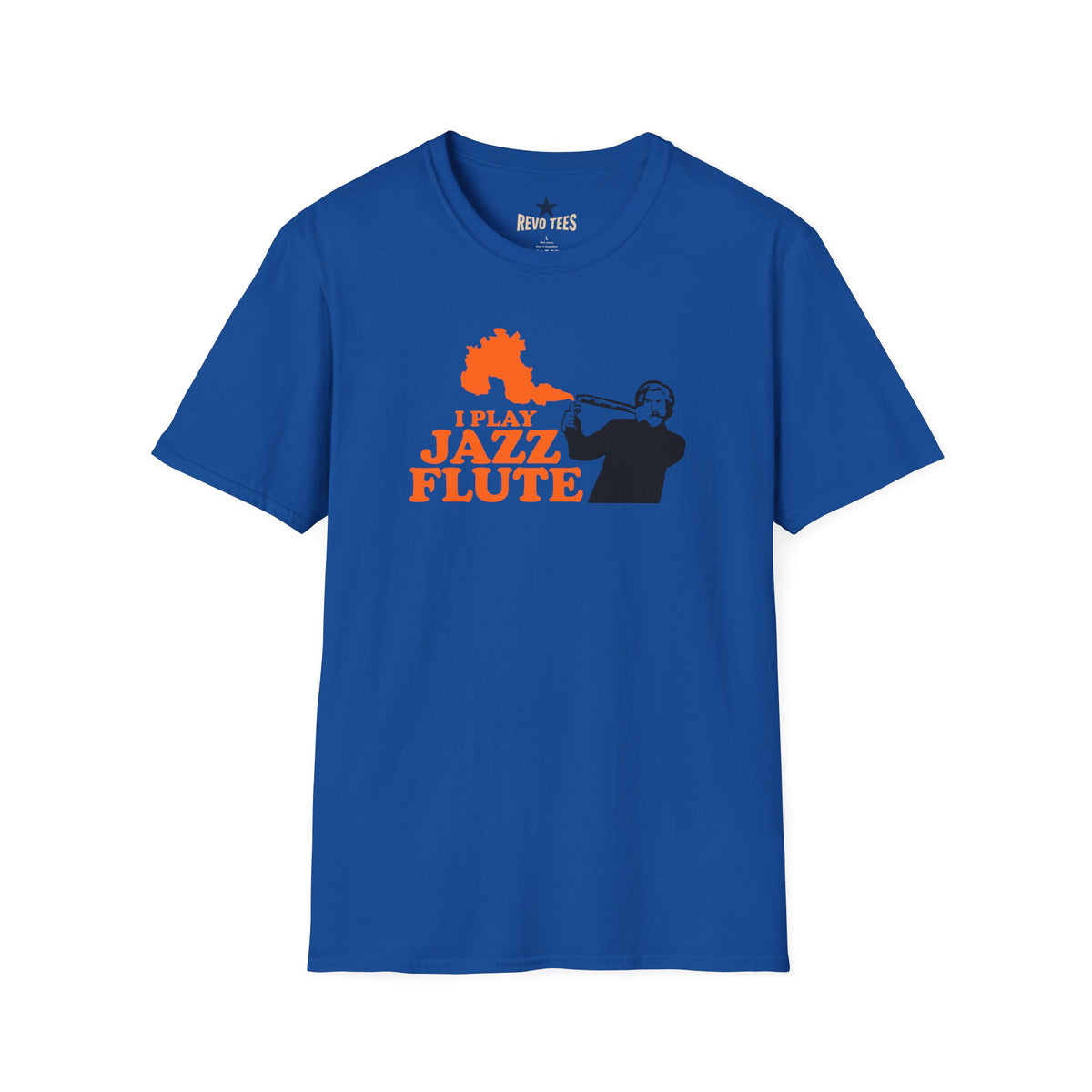 Revotees I Play Jazz Flute Anchor Man Unisex Softstyle T-Shirt - alternate view 7