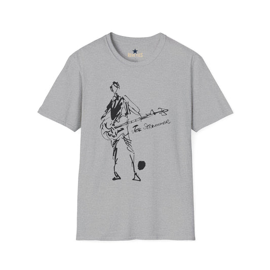 Revotees The Clash Joe Strummer Sound Check by Ray Lowry Unisex Softstyle T-Shirt - alternate view 2