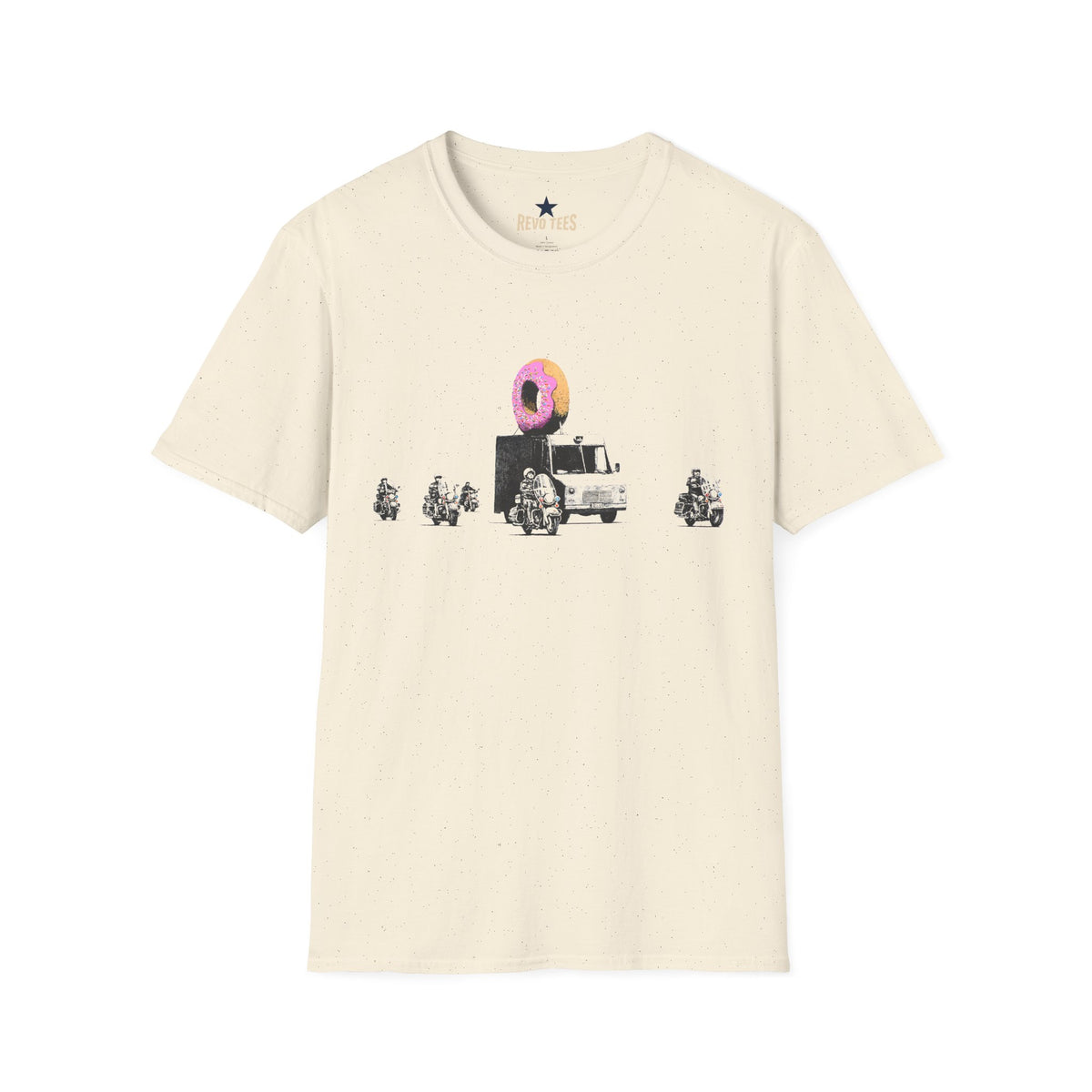 Revotees Banksy Retro Donut Food Truck T-Shirt - alternate view 3
