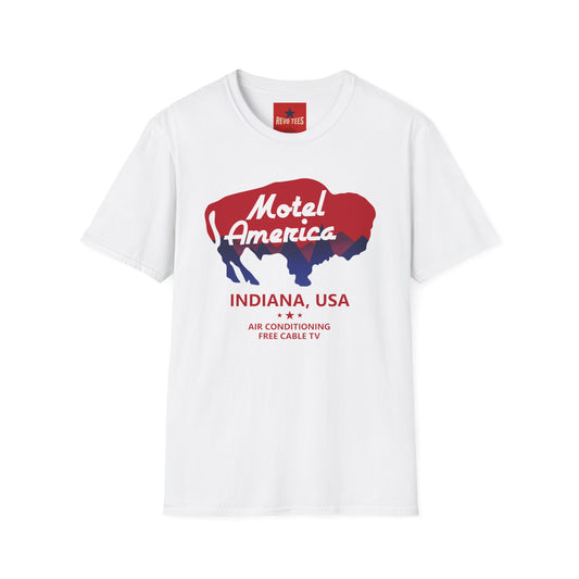 Motel America Buffalo T-Shirt — Retro Indiana Roadtrip Tee