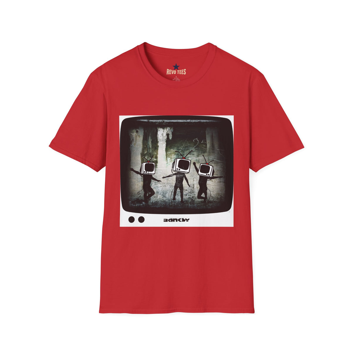 Revotees Banksy TV Head Graphic T-Shirt - alternate view 10