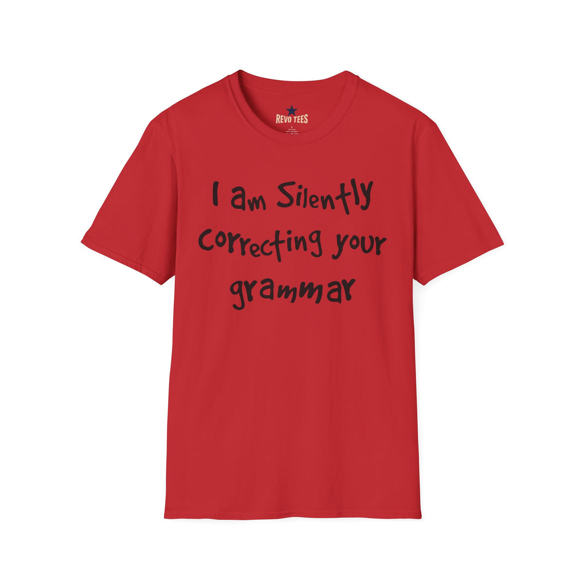 Revotees Im Silently Correcting Your Grammar Unisex Softstyle T-Shirt - alternate view 8