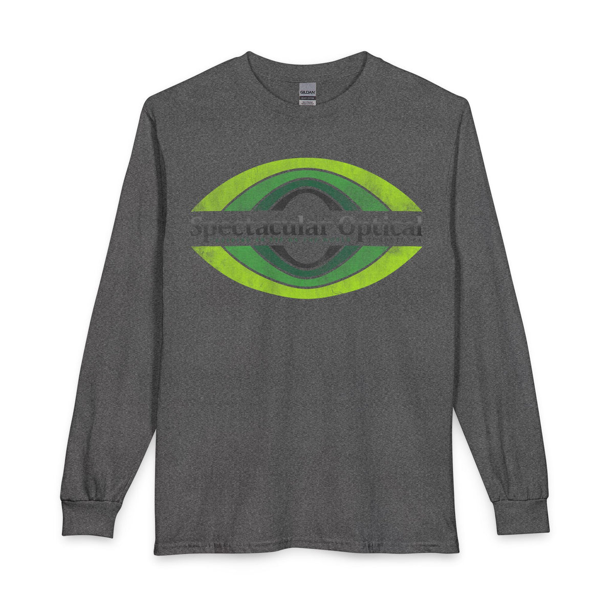 Revotees Spectacular Optical Long-Sleeve Retro Green Eye Graphic T-Shirt - alternate view 3