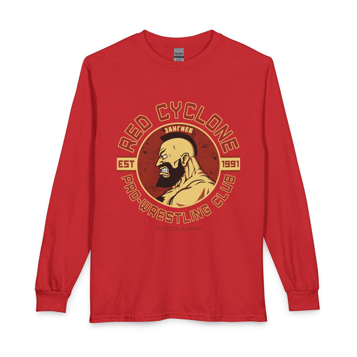Revotees Red Cyclone Pro Wrestling Club Long-Sleeve T-Shirt - alternate view 11