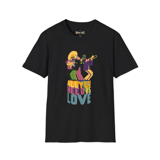 Revotees Retro Jazz Band All You Need Is Love Graphic T-Shirt - alternate view 2