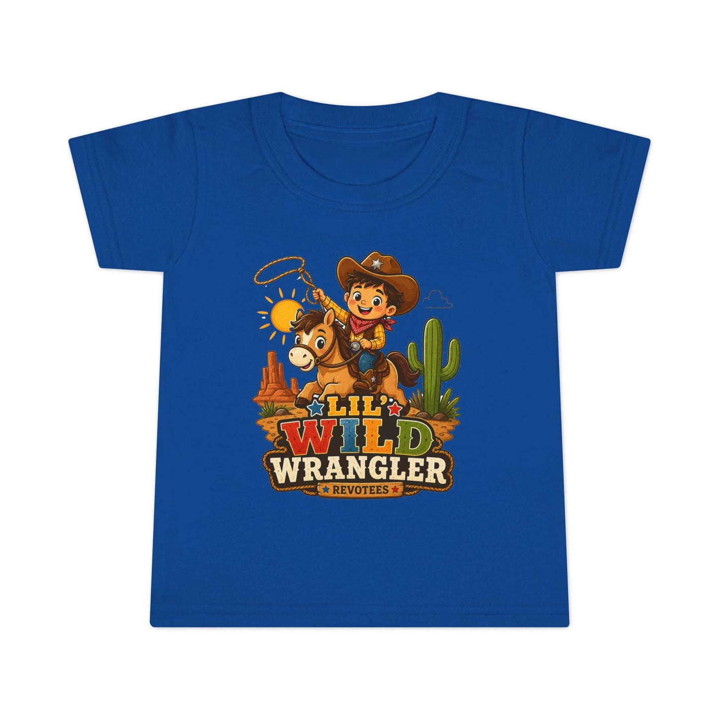 Toddler T-Shirt - Lil' Wild Wrangler Cowboy Graphic Tee