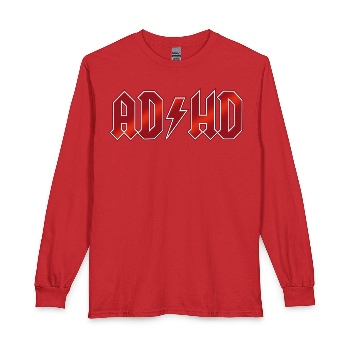 Revotees Adhd Lightning Bolt Long-Sleeve Shirt Retro Rock Graphic T-Shirt - alternate view 11