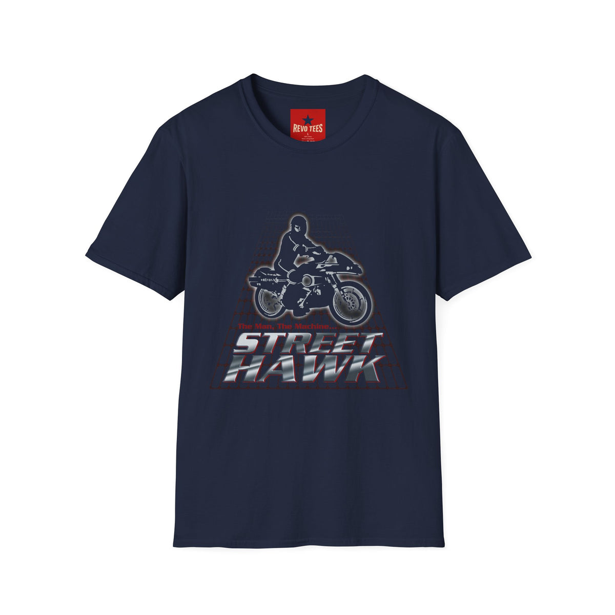 Revotees Street Hawk Motorcycle Retro Biker Graphic T-Shirt - alternate view 4