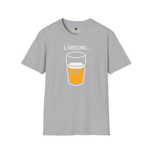 Revotees Beer Loading 62 Funny Pixel Pint Graphic for Beer Lovers T-Shirt - alternate view 2