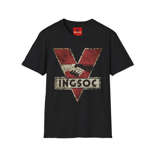 Revotees Dystopian Ingsoc Vintage Graphic T-Shirt - alternate view 2
