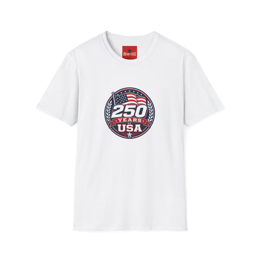 Revotees 250 Years of USA Patriotic American Flag Anniversary T-Shirt - alternate view 2