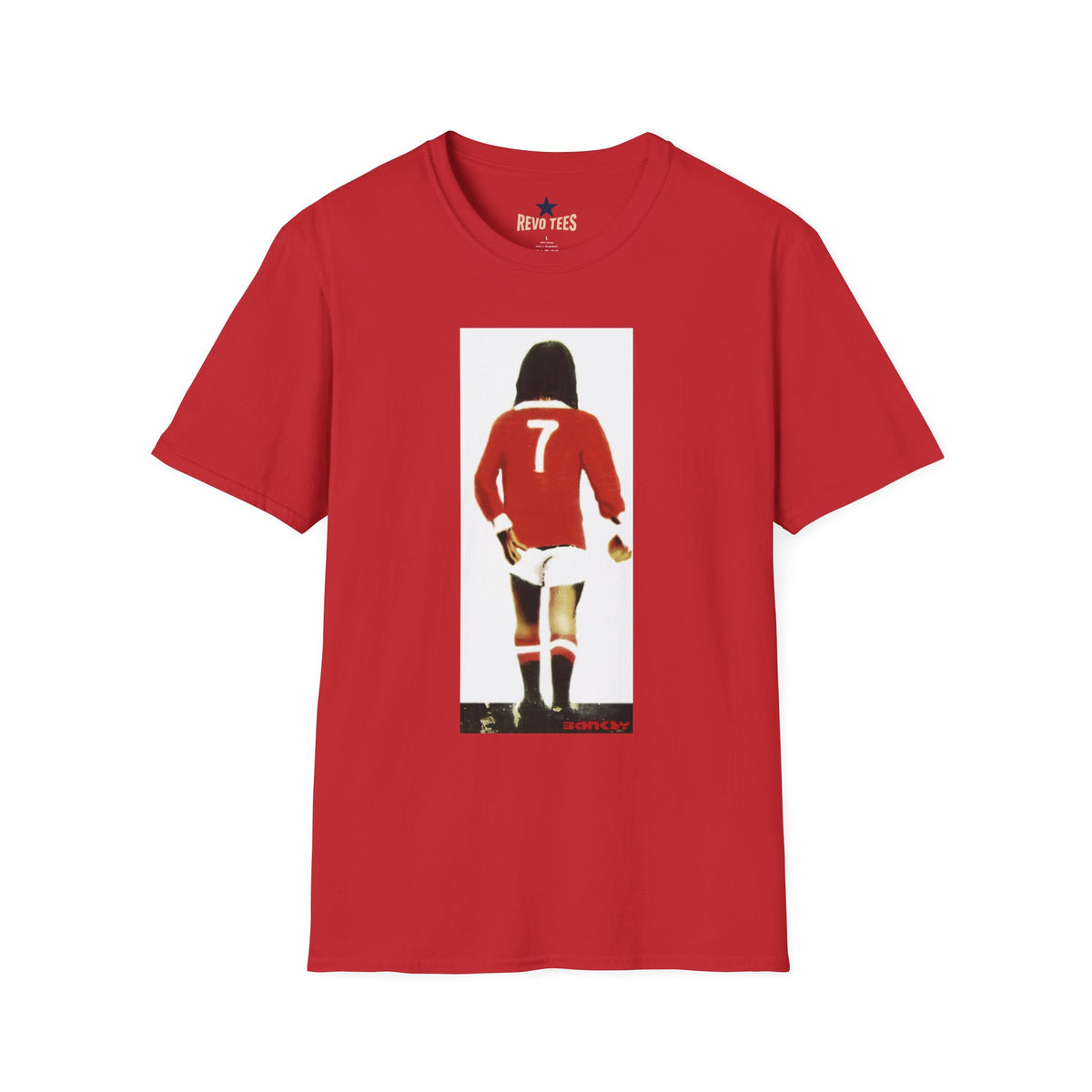 Revotees Banksy George Best Soccer Player No 7 Graphic Retro Football Jersey Illustration T-Shirt - alternate view 11