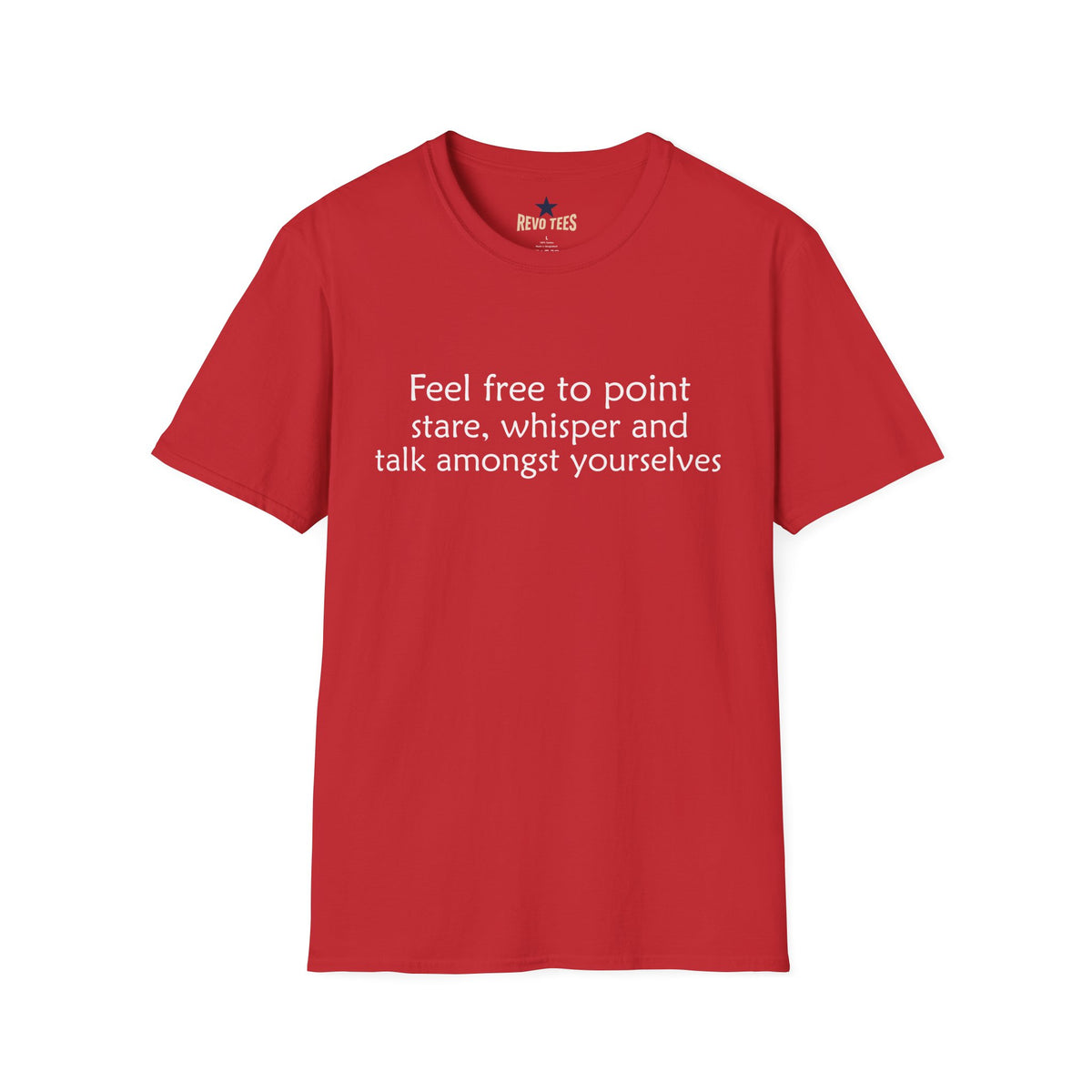 Revotees Point Stare Whisper Unisex Softstyle T-Shirt - alternate view 9