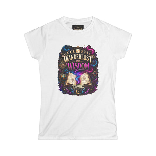REVOTEES Wanderlust & Wisdom Graphic Tee — Magical Open Book Travel Shirt