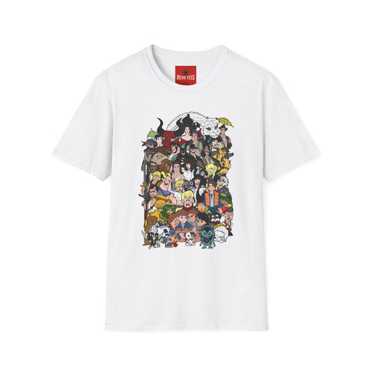 Anime Character Collage T-Shirt — Retro Studio Movie Tribute Tee
