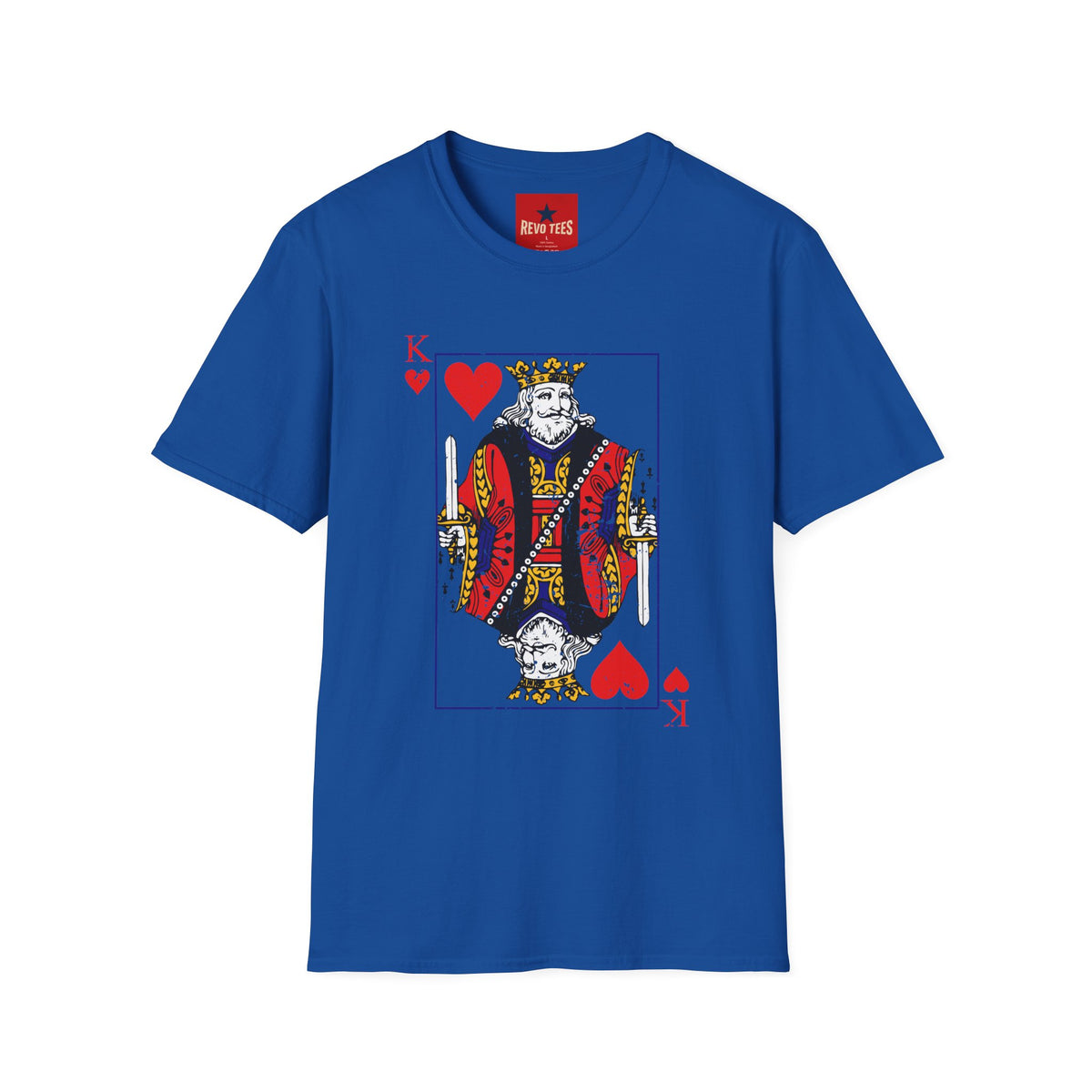 Revotees King of Hearts Vintage Playing Card Graphic T-Shirt - alternate view 8