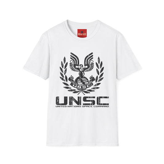 UNSC Emblem T-Shirt — Distressed Sci‑Fi Military Logo Tee