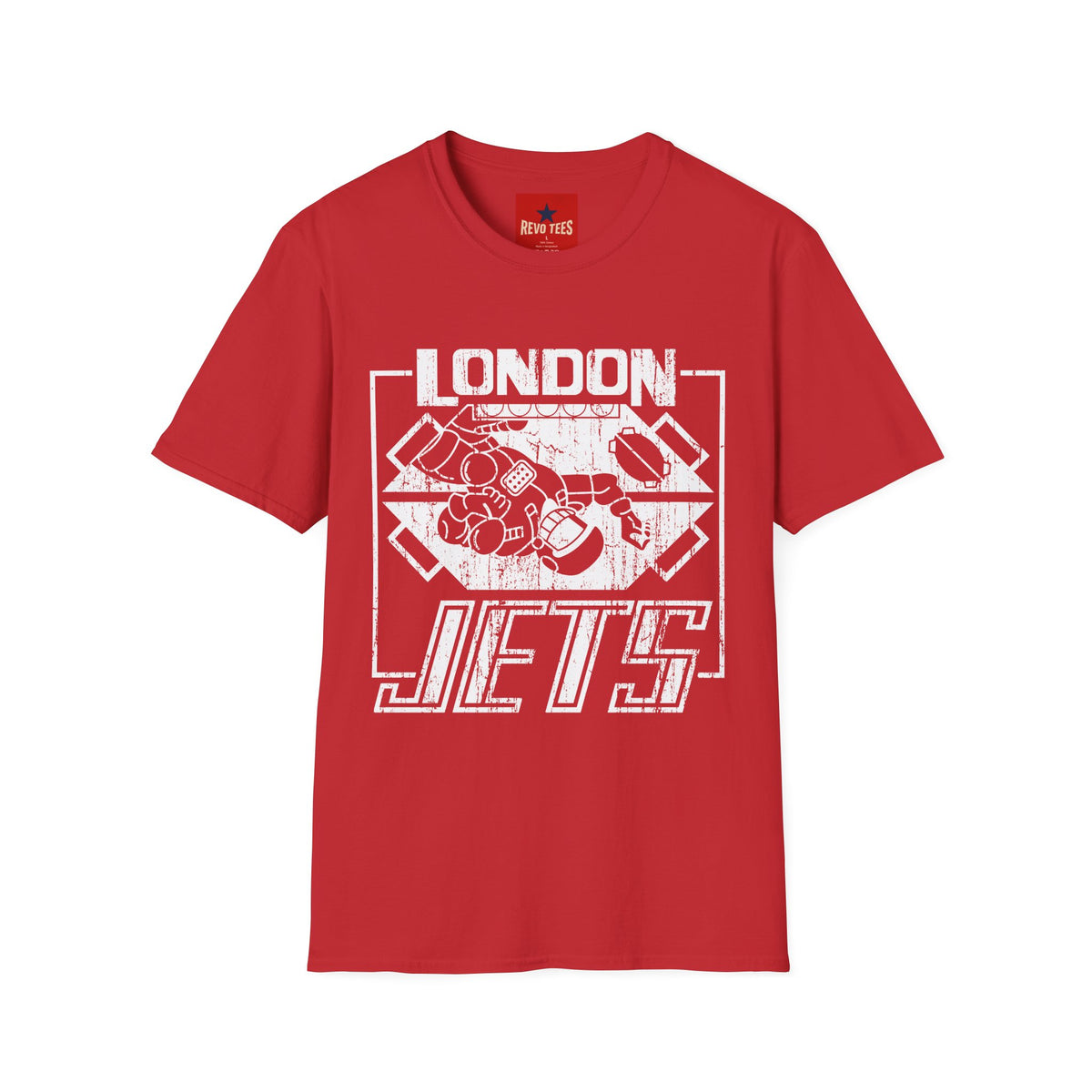 Revotees London Jets Graphic Vintage Sports Skate Logo T-Shirt - alternate view 9