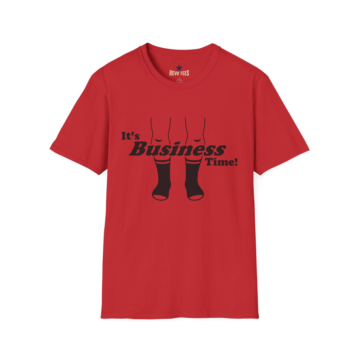 Revotees Its Business Time Funny Retro Socks Graphic for Work From Home Casual Wear T-Shirt - alternate view 8