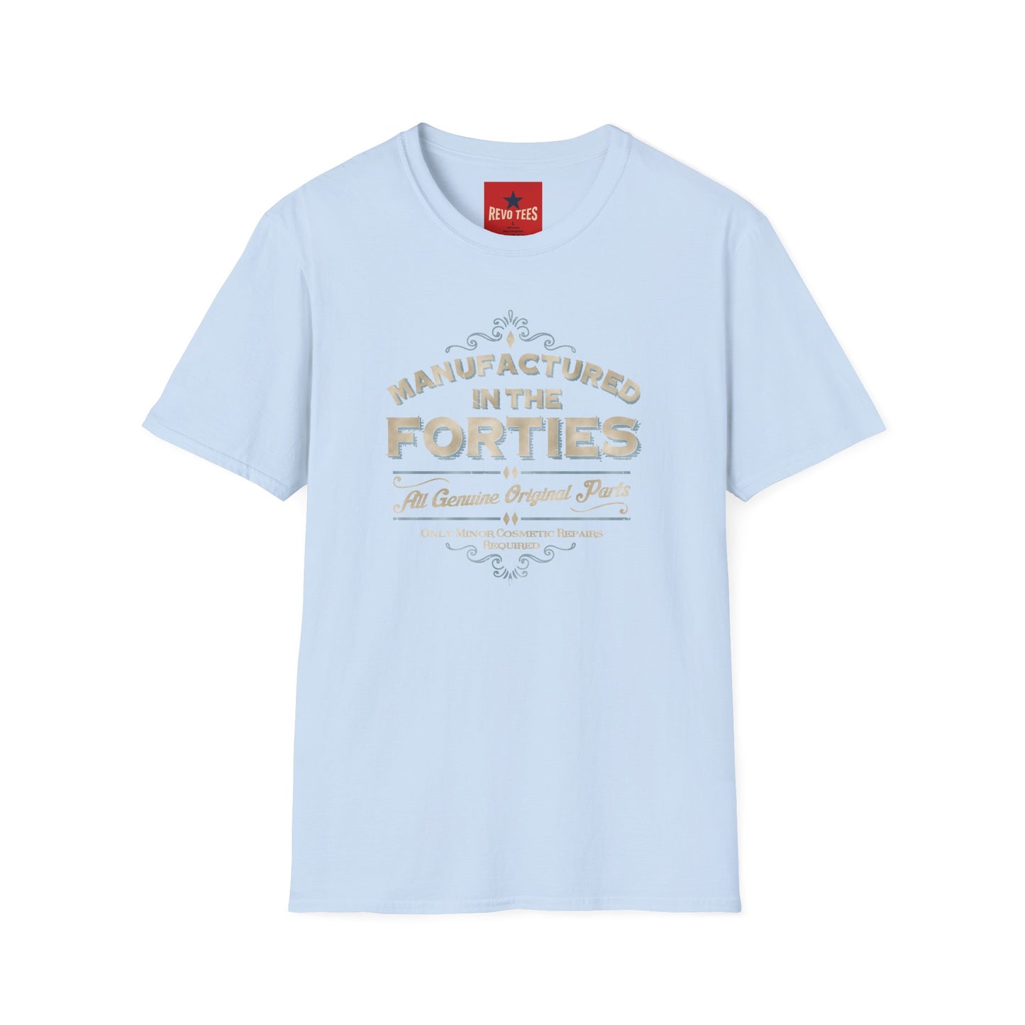 Manufactured in the Forties Vintage T-Shirt — 'Manufactured in the Forties' Retro Birthday Tee