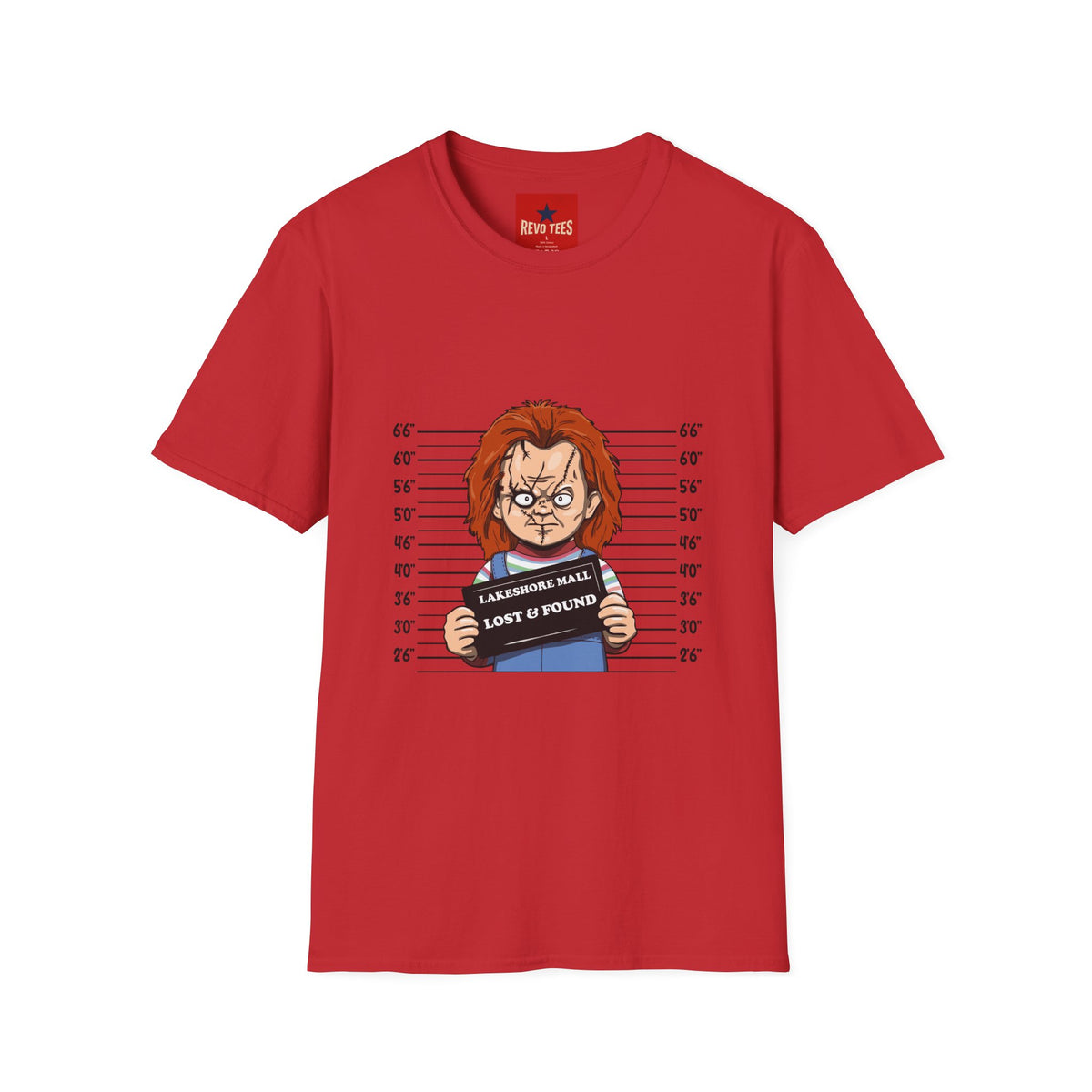 Revotees Chucky Mugshot Graphic Horror Movie Villain T-Shirt - alternate view 8